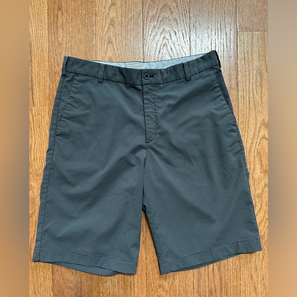 Nike Golf Performance Dri-fit Striped Gray Shorts